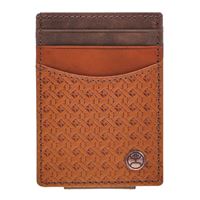 Hooey Hands Up Basketweave Money Clip with Chocolate Brown Accent & Clip