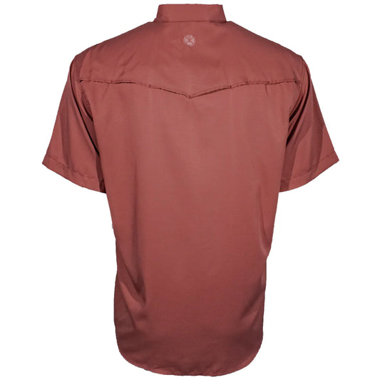 "SOL" MEN’S MARSALA SHORT SLEEVE PEARL SNAP SHIRT