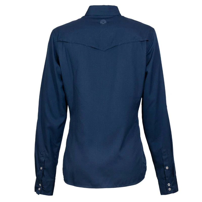 Hooey "SOL" Ladies Navy Long Sleeve Pearl Snap Shirth