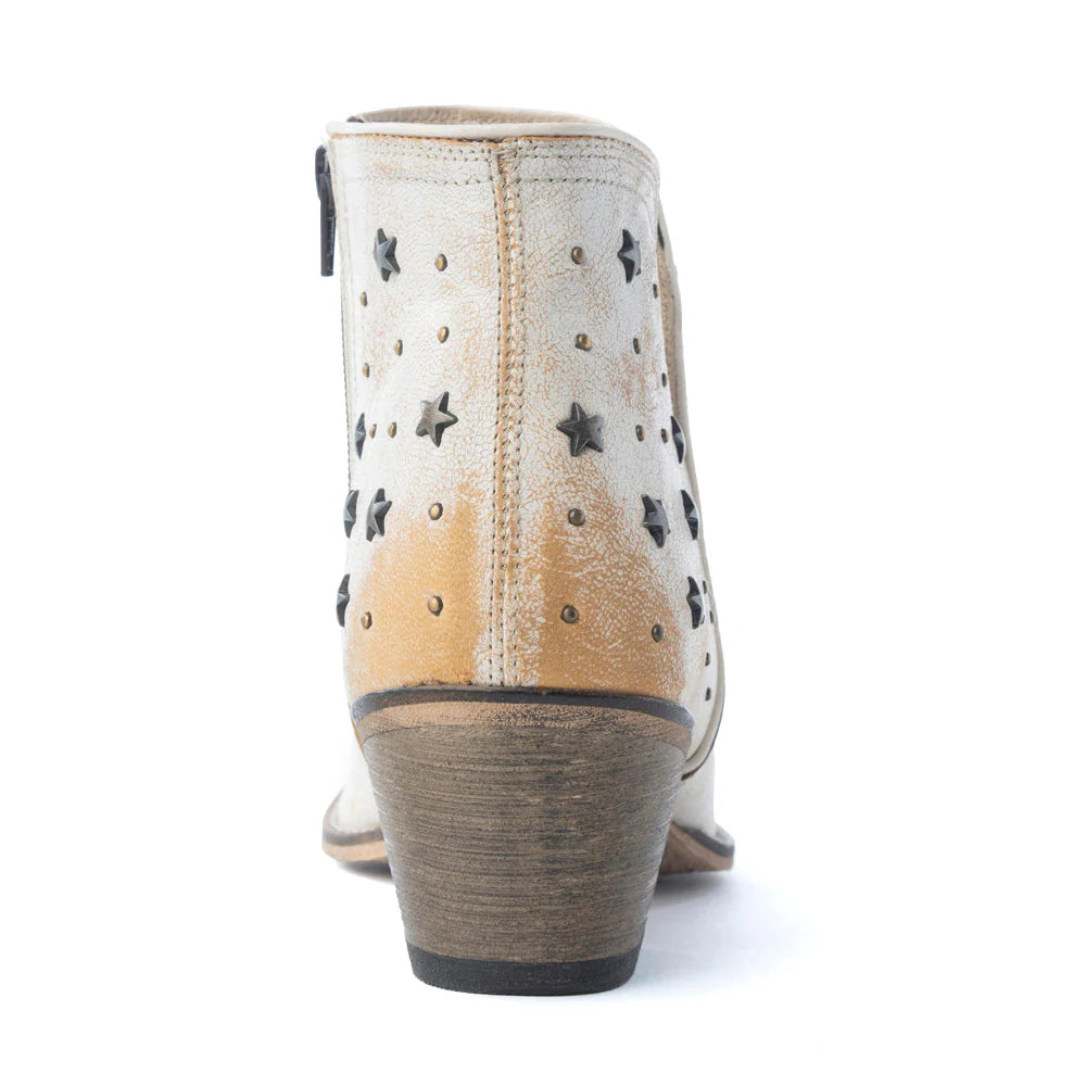 Stardust Western Booties In White