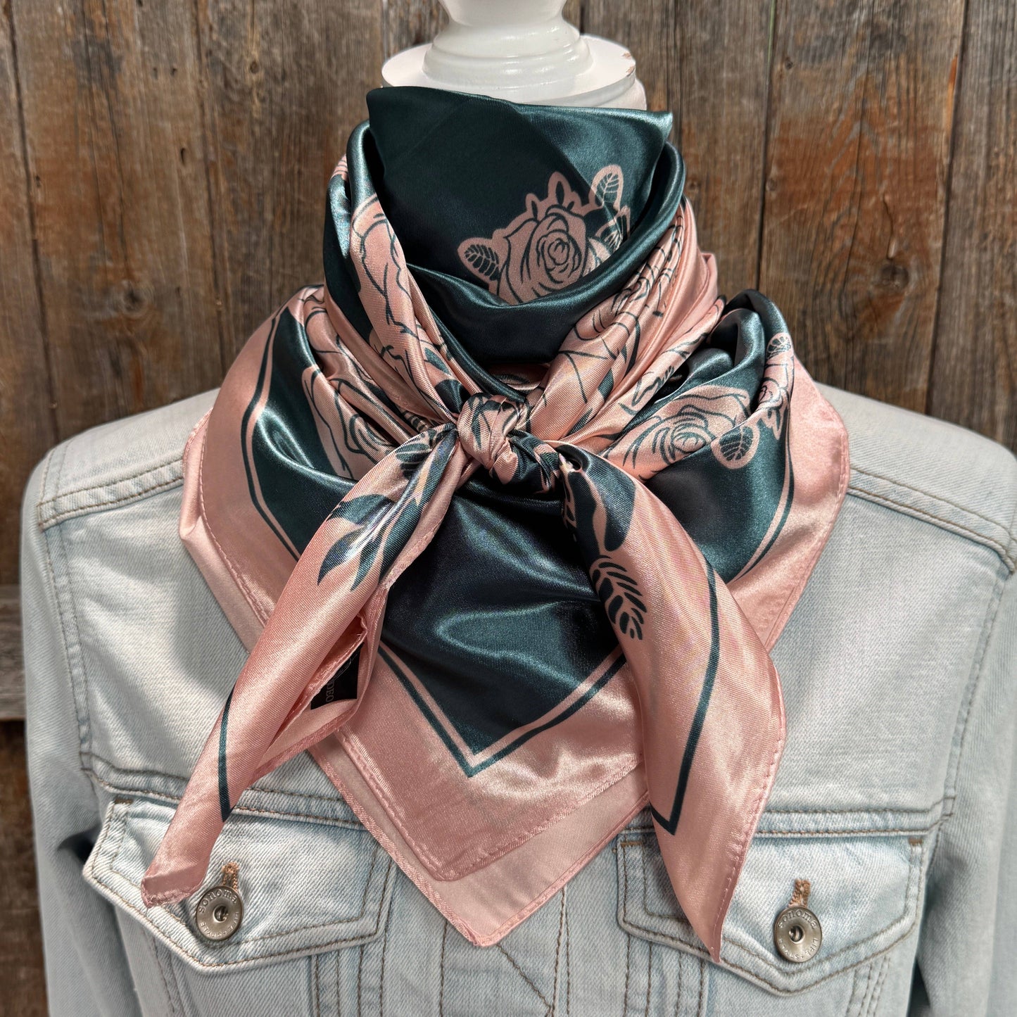 Wild Rag 35X35-Baby Pink Roses