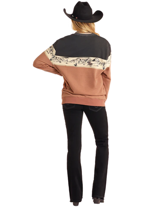 Rock & Roll Scenery Border Sweatshirt