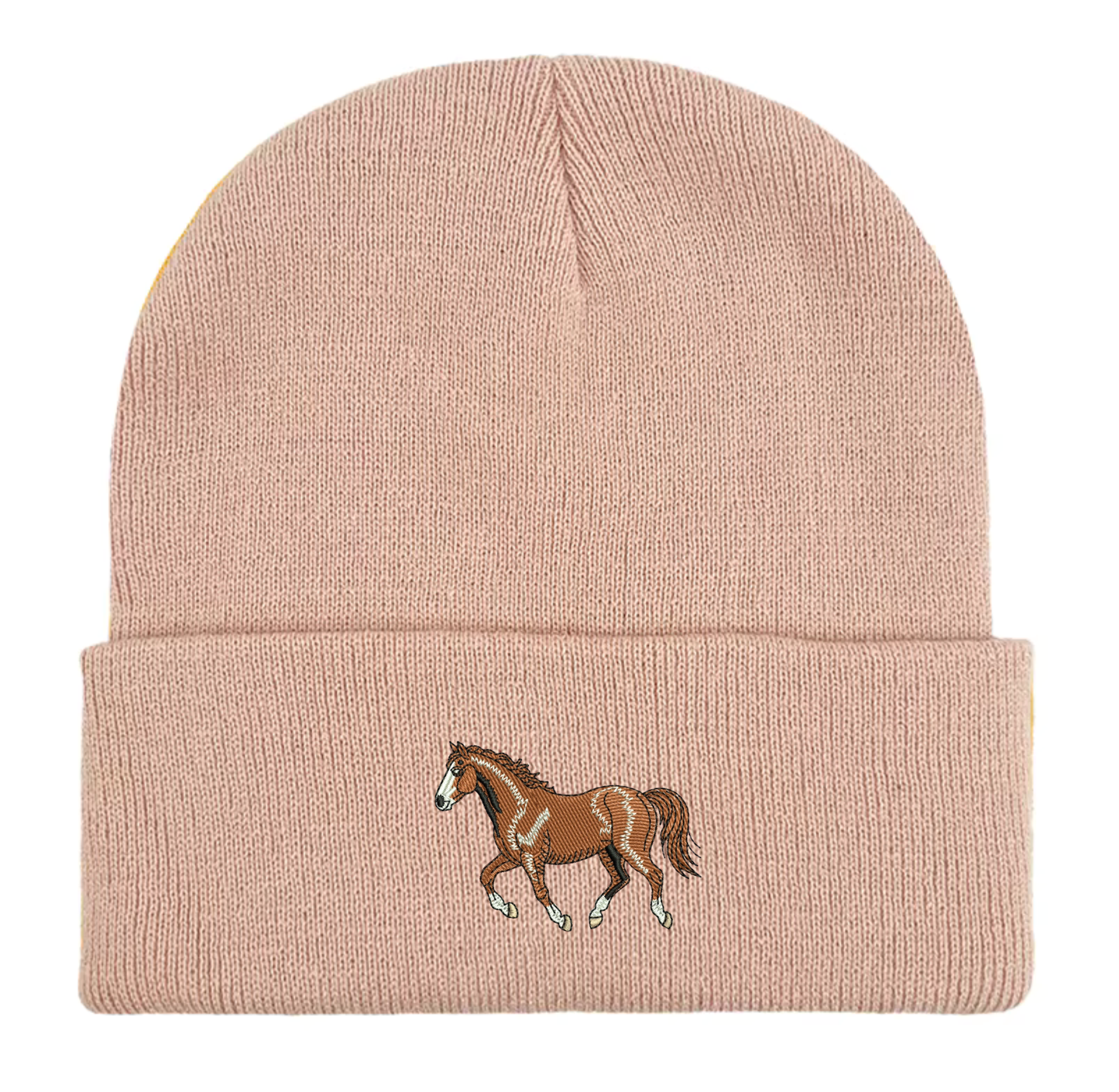 Horse embroidered beanie hat - unisex