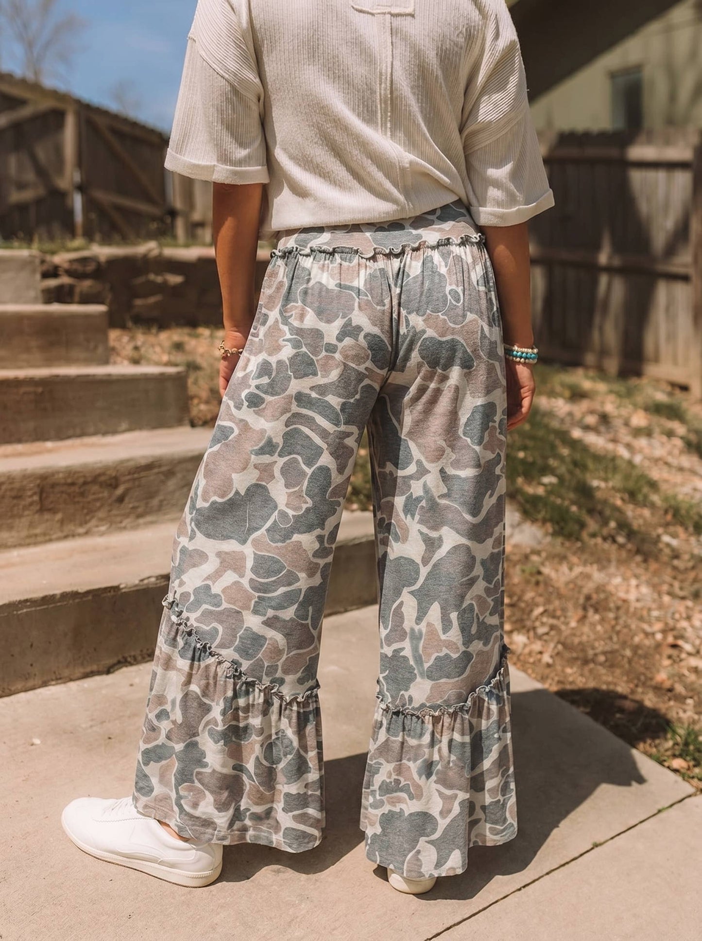 Camo Frilled Pants