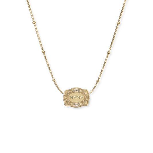 Belt Buckle MAMA Necklace