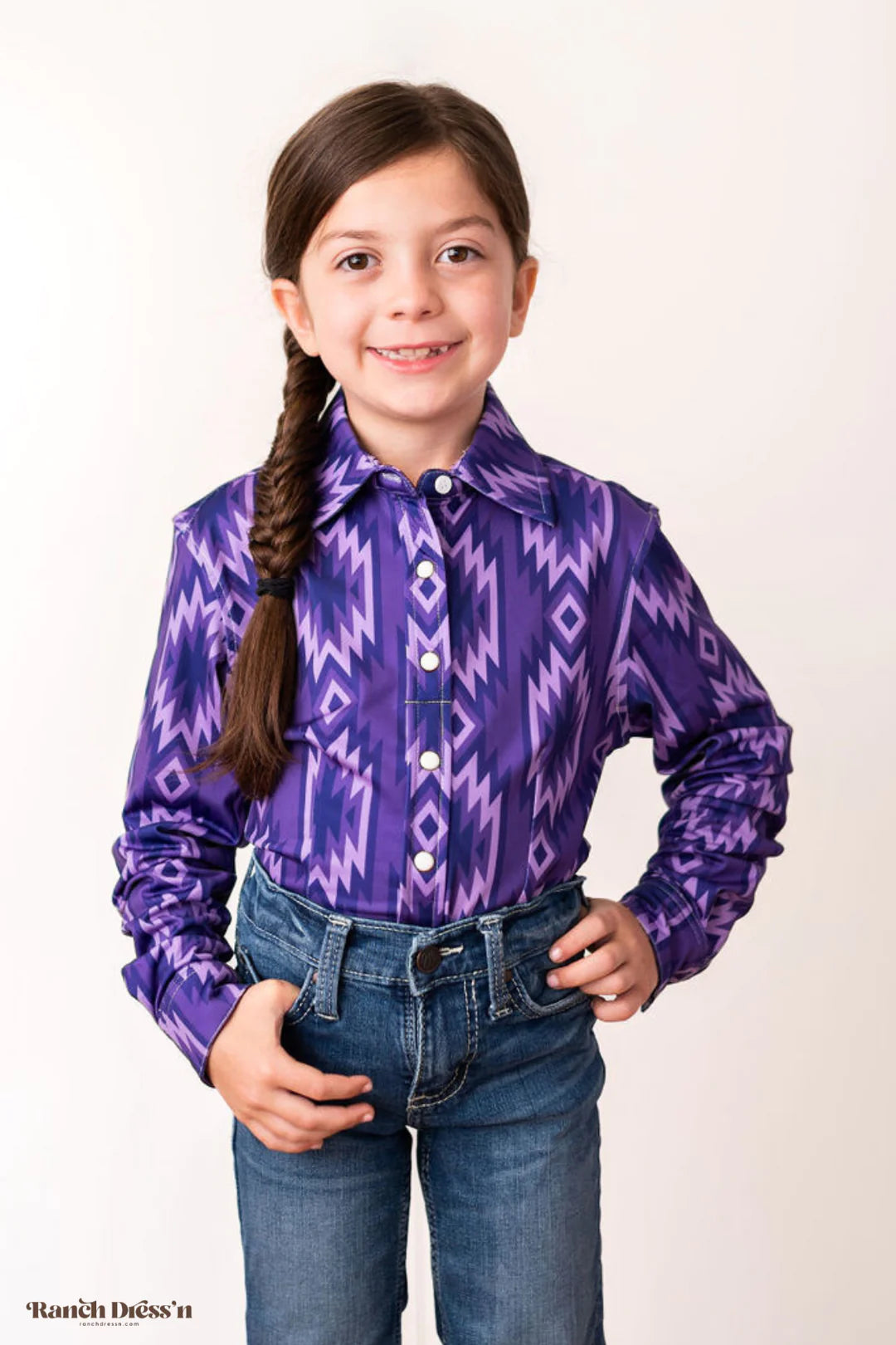 Ranch Dress'n *YOUTH* LEXIE PERFORMANCE RODEO SHIRT