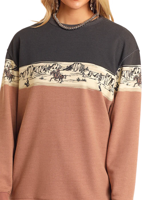 Rock & Roll Scenery Border Sweatshirt