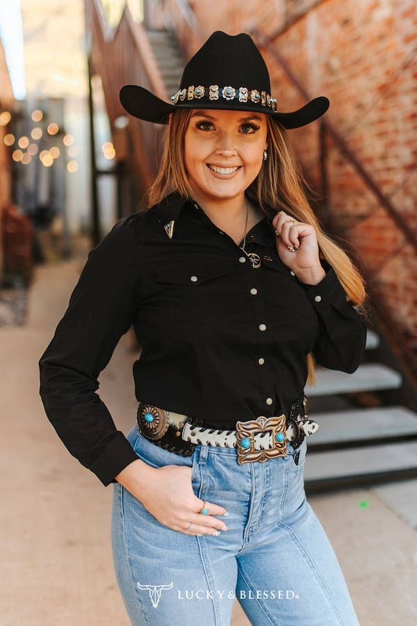 Ladies Concho Snap Show Shirt