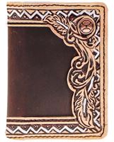 War Paint Hooey Leather Bifold Money Clip Wallet