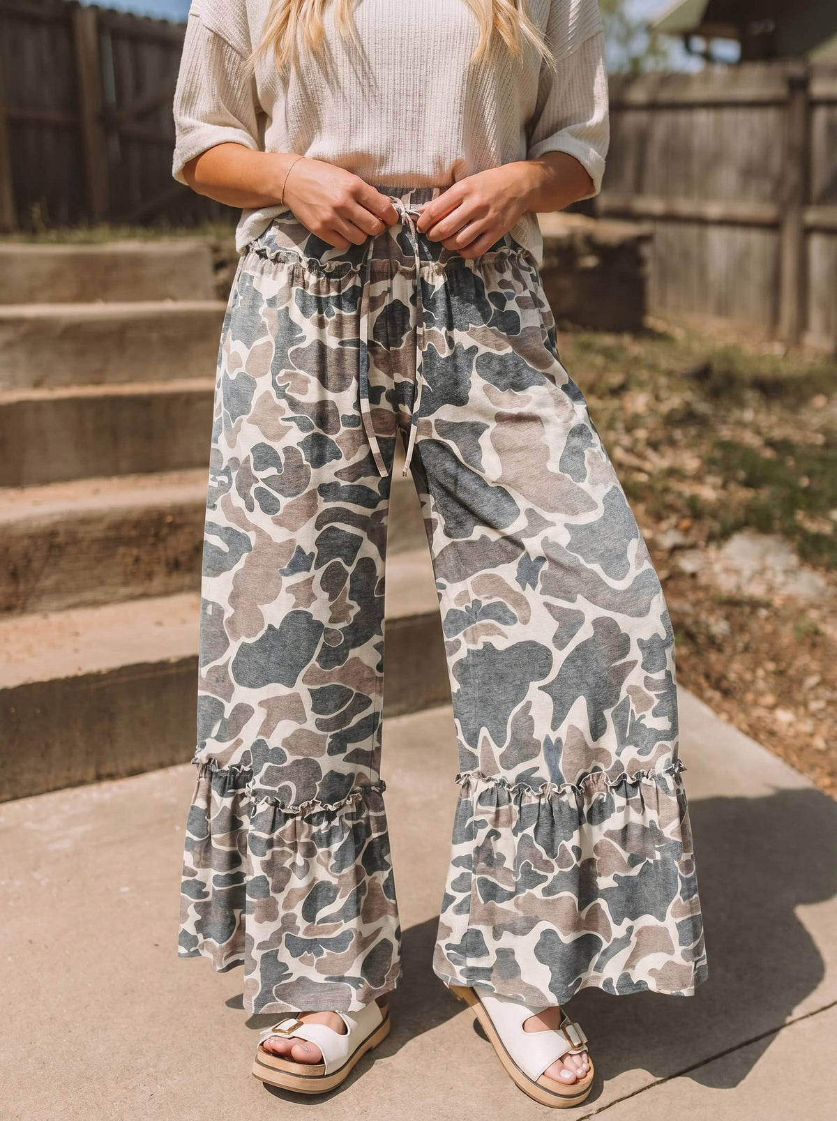 Camo Frilled Pants