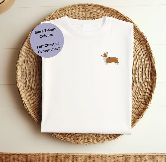 Corgi T-shirt - Embroidered unisex clothing