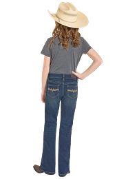 Rock & Roll Denim Pleather Emb Bootcut girls jeans