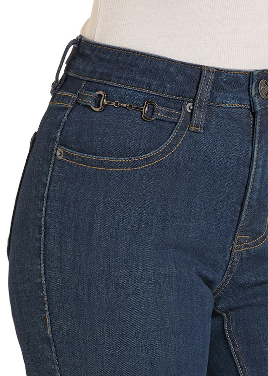 ROCK AND ROLL WOMEN DARK WASH BIT HIGH RISE JEAN