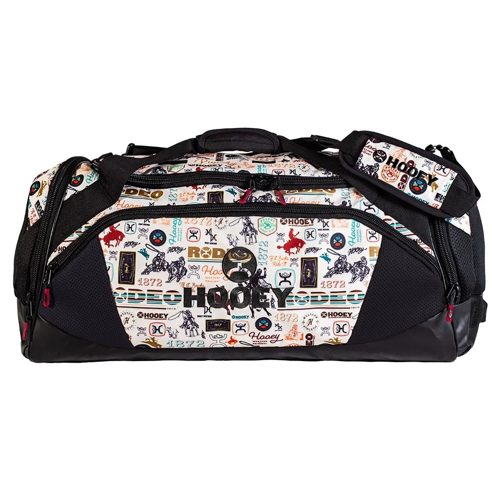 Hooey "THE COMPETITOR" CARRY-ALL BAG BLACK/CREAM W/RODEO PATTERN