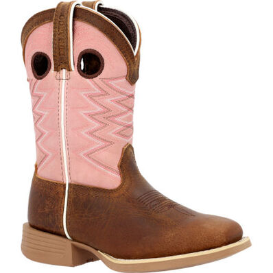 DURANGO® LIL' REBEL PRO™ LITTLE KIDS’ DARK CHESTNUT BUBBLE GUM WESTERN BOOT