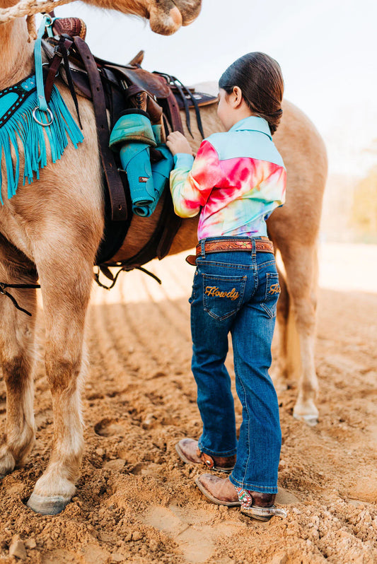 Ranch Dress'n *YOUTH* HOWDY DENIM BOOT CUT JEANS