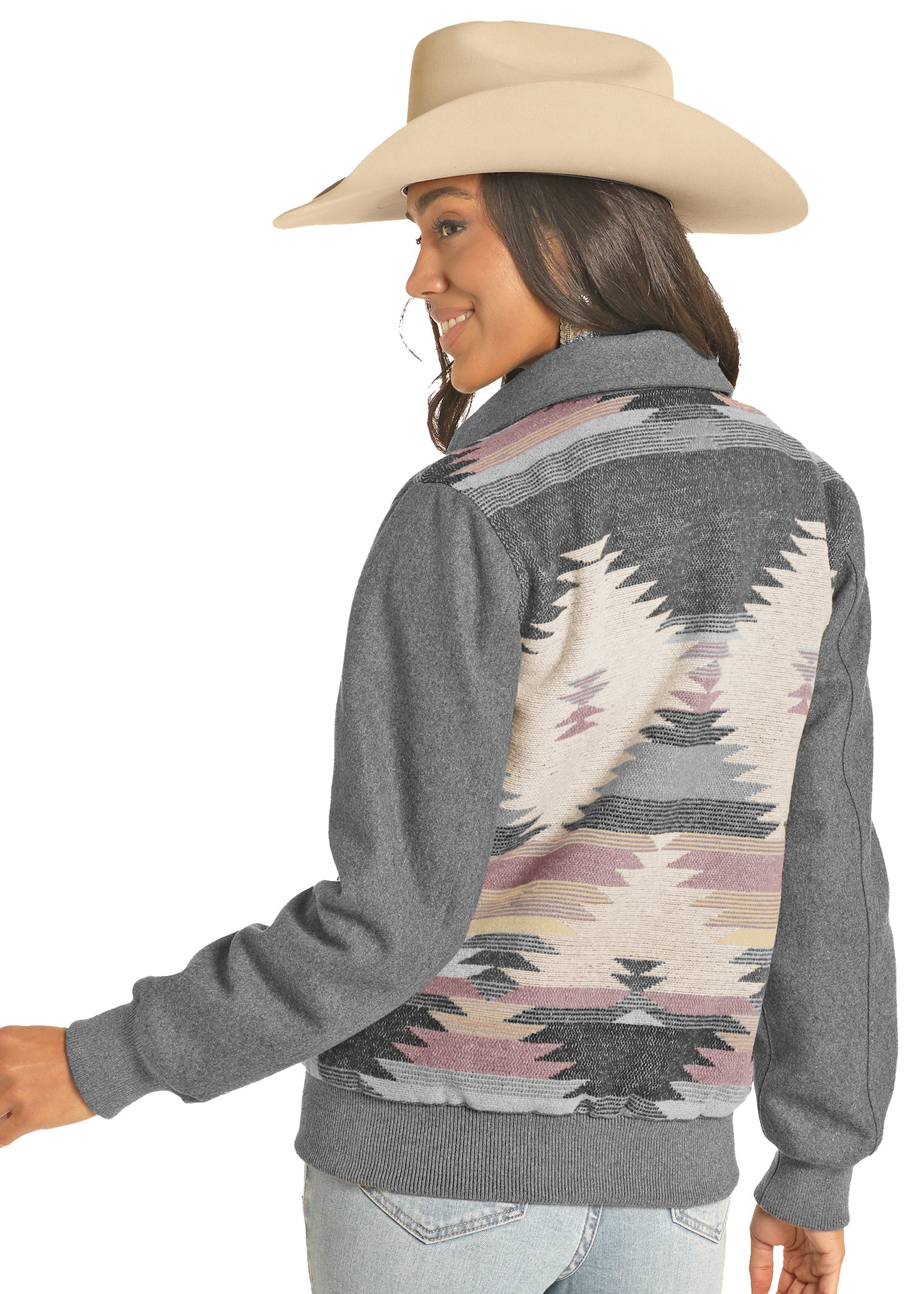 Ladies Aztec Wool Bomber