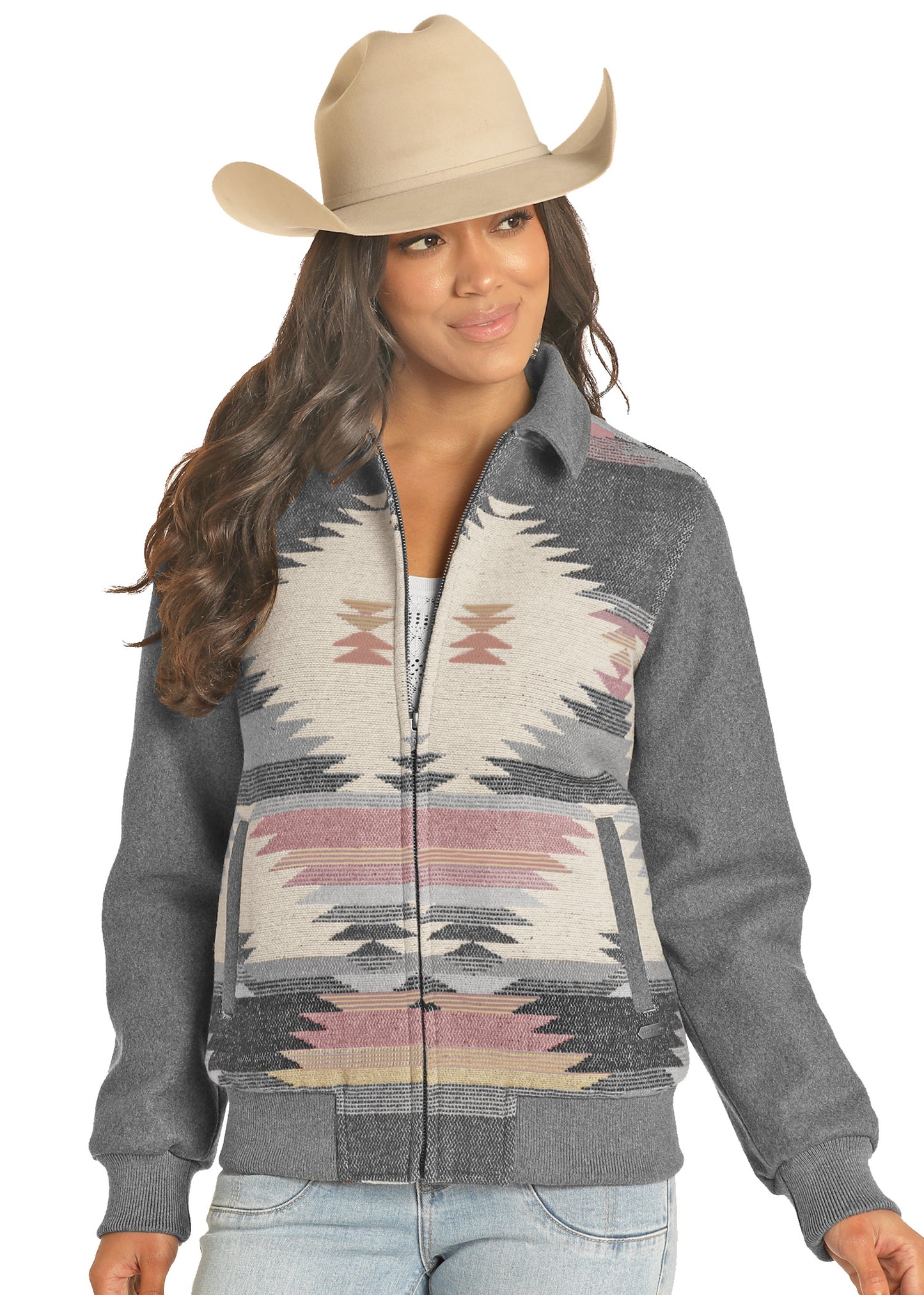 Ladies Aztec Wool Bomber