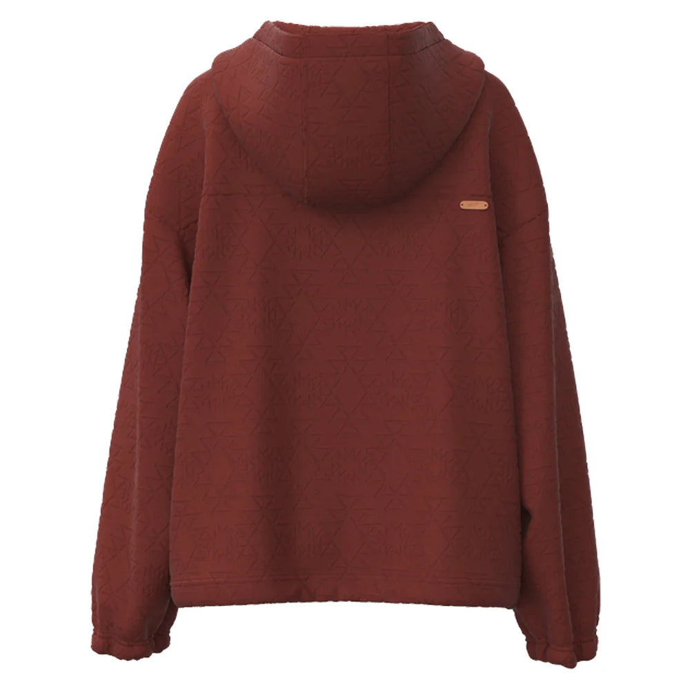 Hooey "MAZATLAN" MAROON W/HALF ZIPPER PULLOVER HOODY