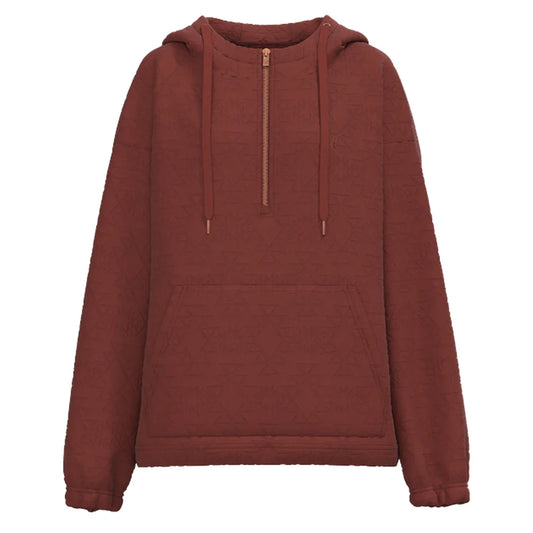 Hooey "MAZATLAN" MAROON W/HALF ZIPPER PULLOVER HOODY