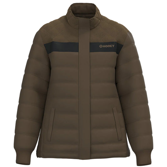 Hooey "BANFF" PUFFER JACKET BROWN W/ BLACK ACCENTS