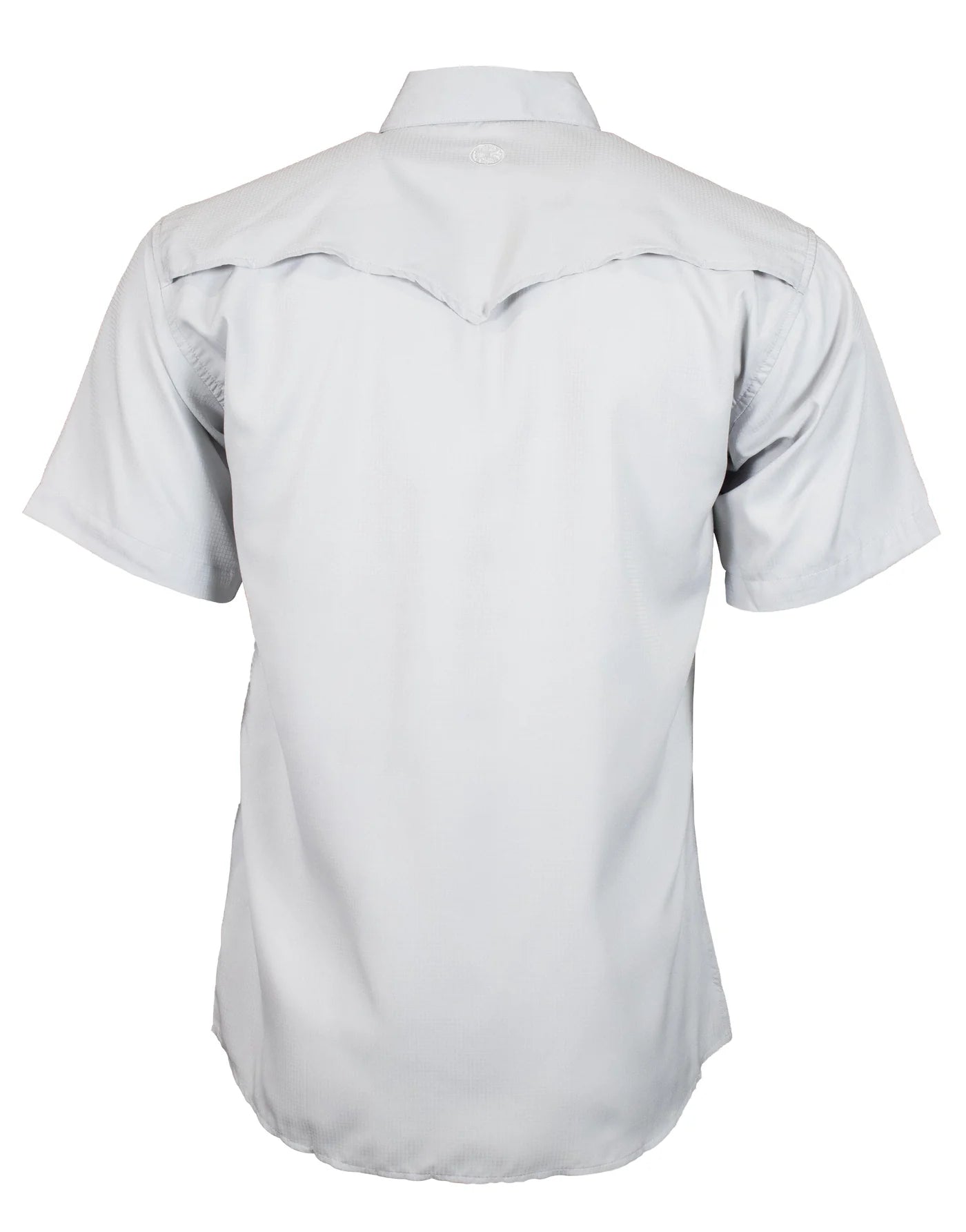 "SOL" GREY MEN'S SHORT SLEEVE PEARL SNAP SHIRT