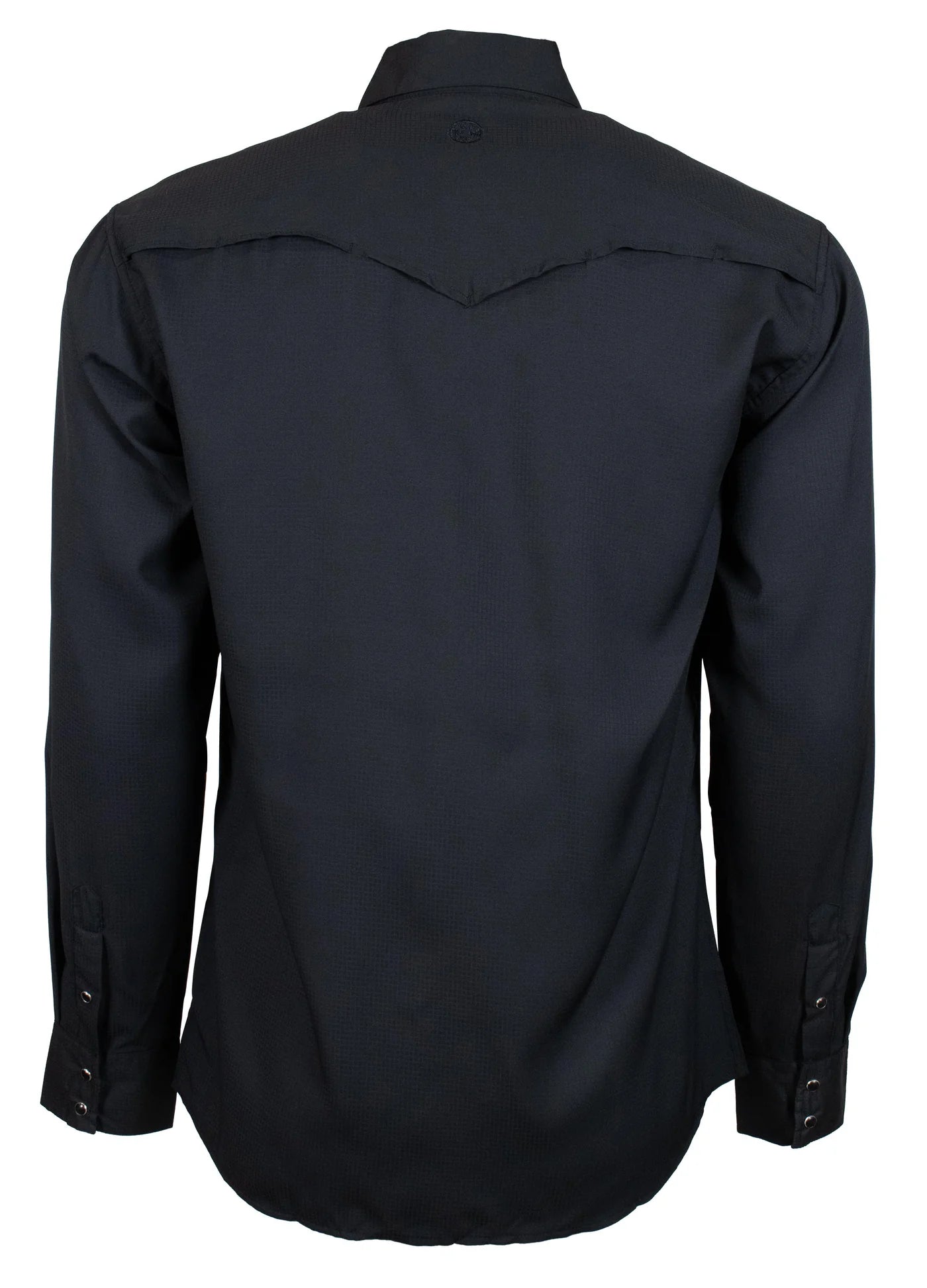 "SOL" BLACK MEN'S LONG SLEEVE PEARL SNAP SHIRT