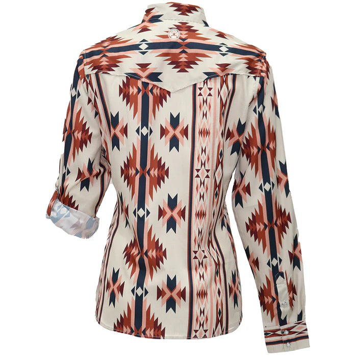 Hooey "SOL" LADIES PRINTED LONG SLEEVE PEARL SNAP SHIRT