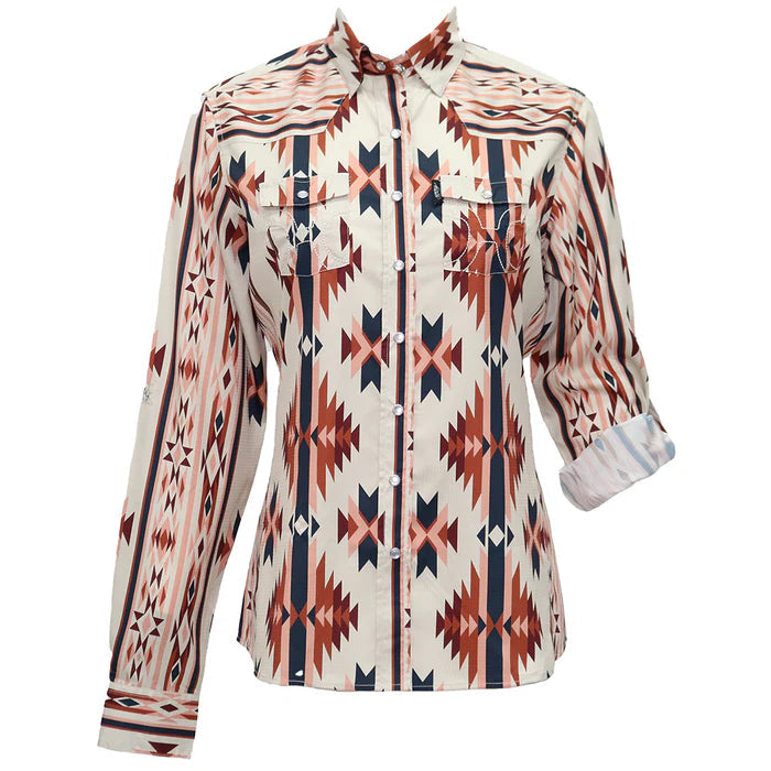 Hooey "SOL" LADIES PRINTED LONG SLEEVE PEARL SNAP SHIRT