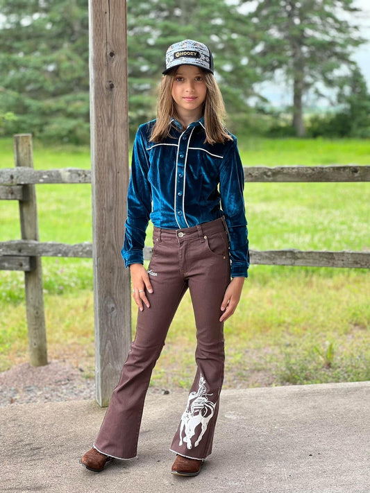 Ranch Dress’n *YOUTH* BUCKIN' HORSE SUPER FLARES