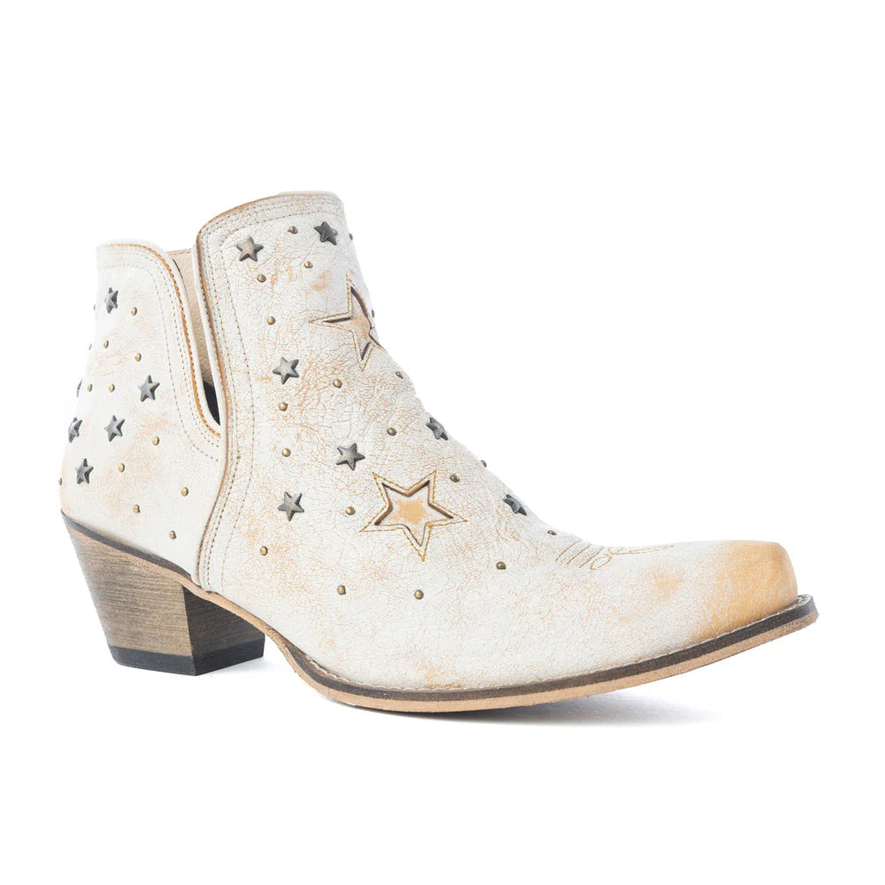 Stardust Western Booties In White