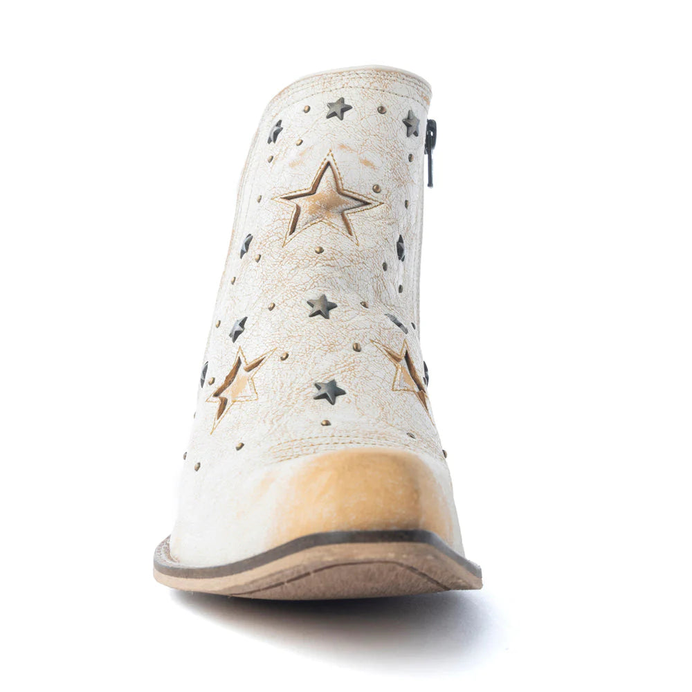 Stardust Western Booties In White
