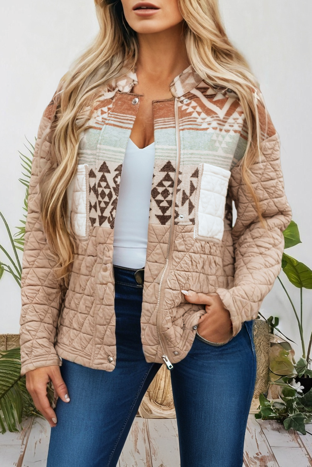 Patchwork Western Aztec  Jacket