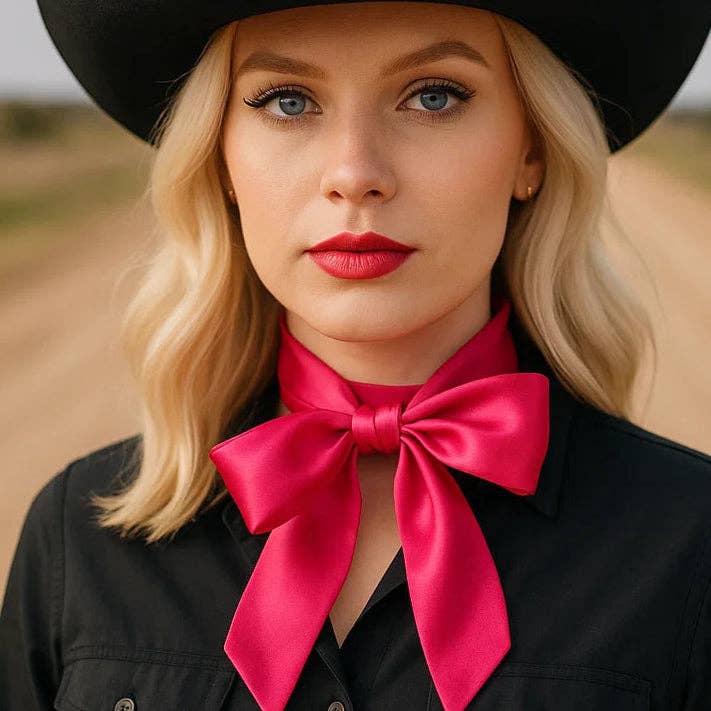 Hot Pink Western Skinny Mini Wild Rag