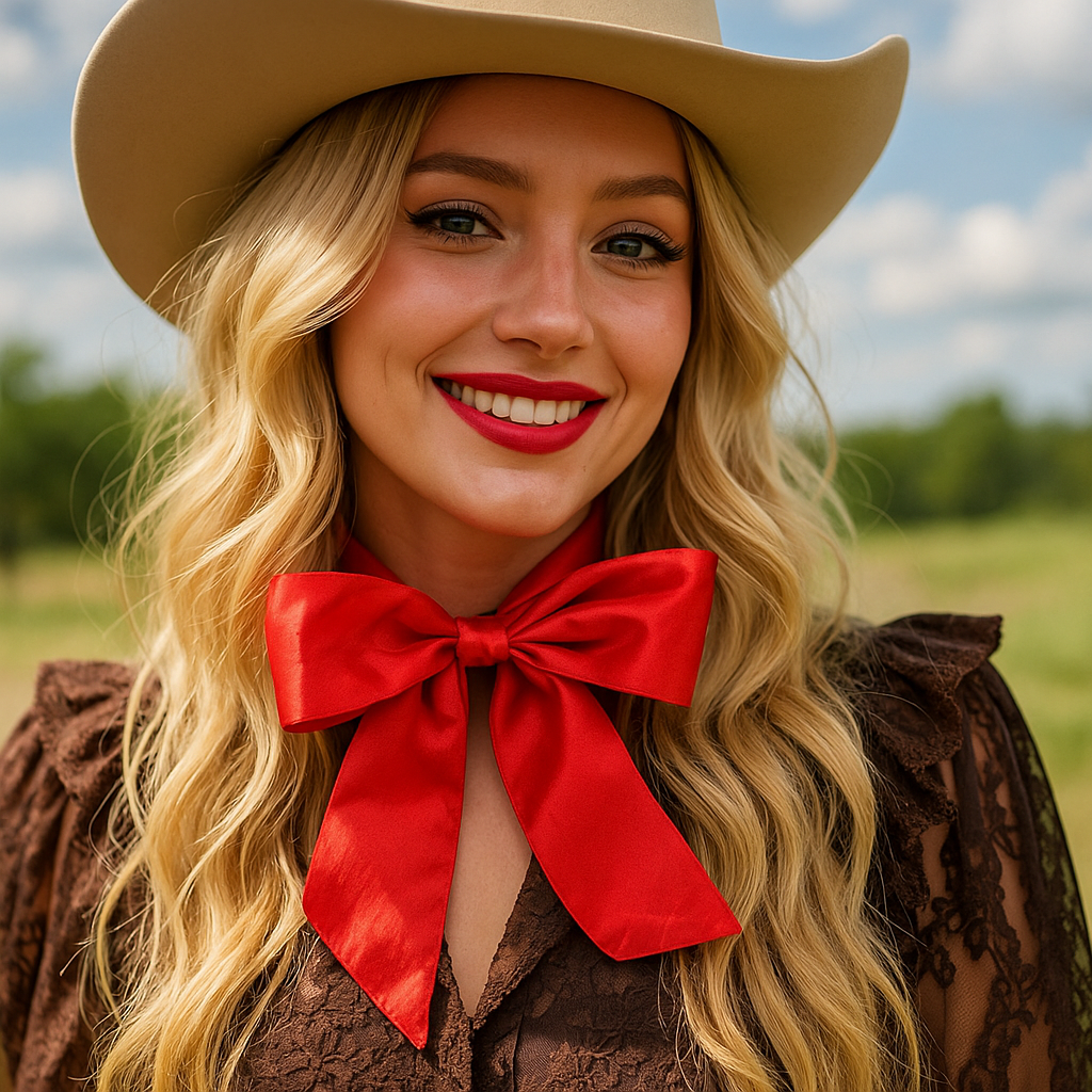 Electric Red Western Skinny Mini Wild Rag