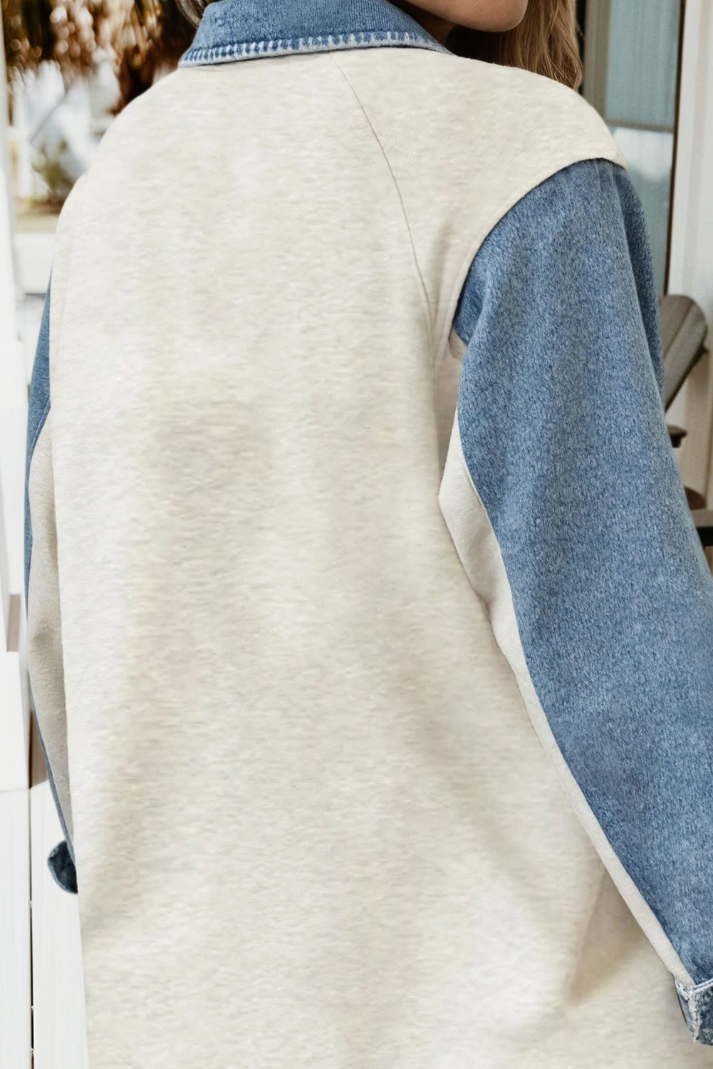 Patchwork Half Button Top