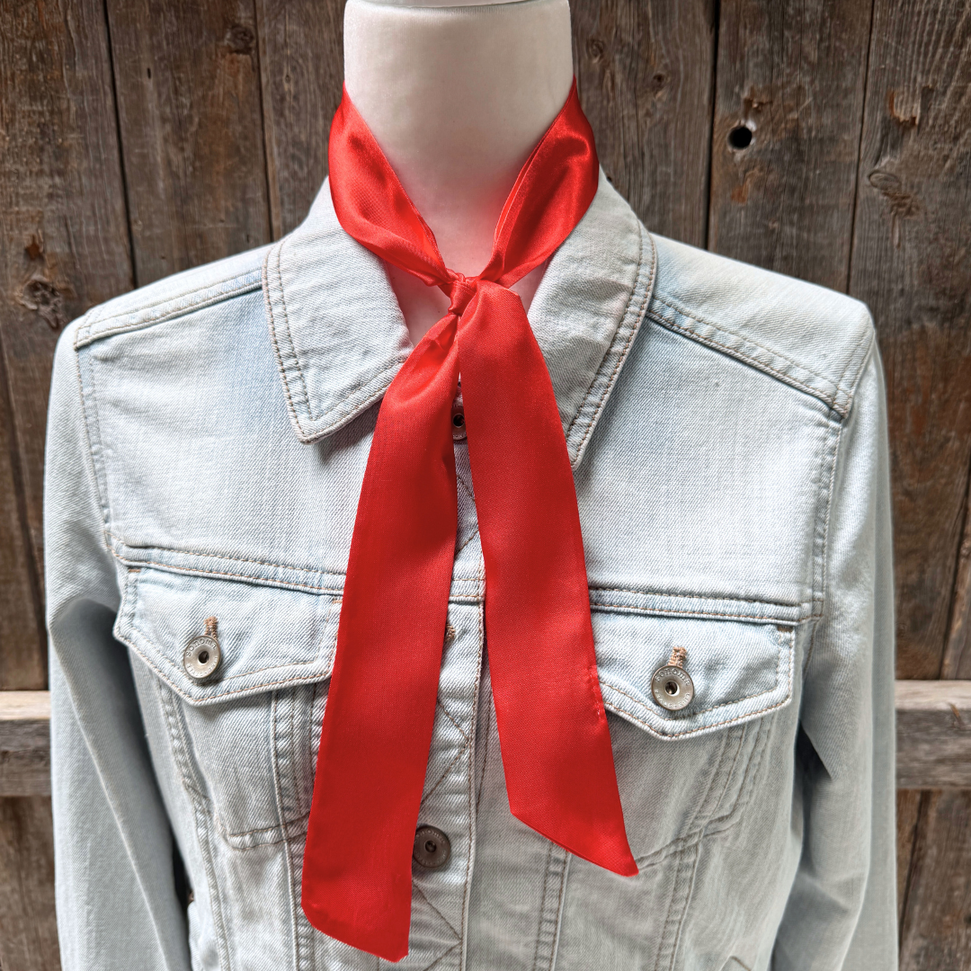 Electric Red Western Skinny Mini Wild Rag