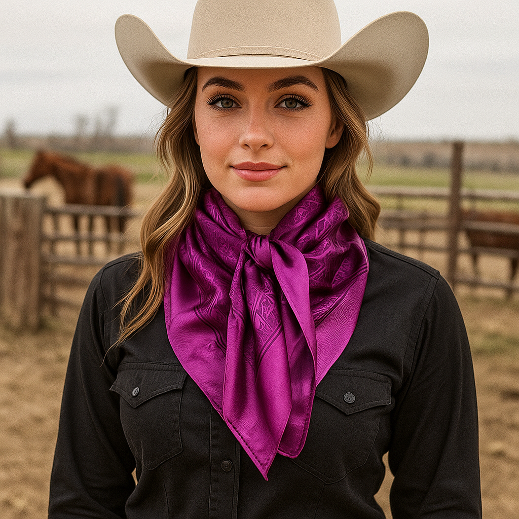 Wild Rag Purple Jacquard 35X35"