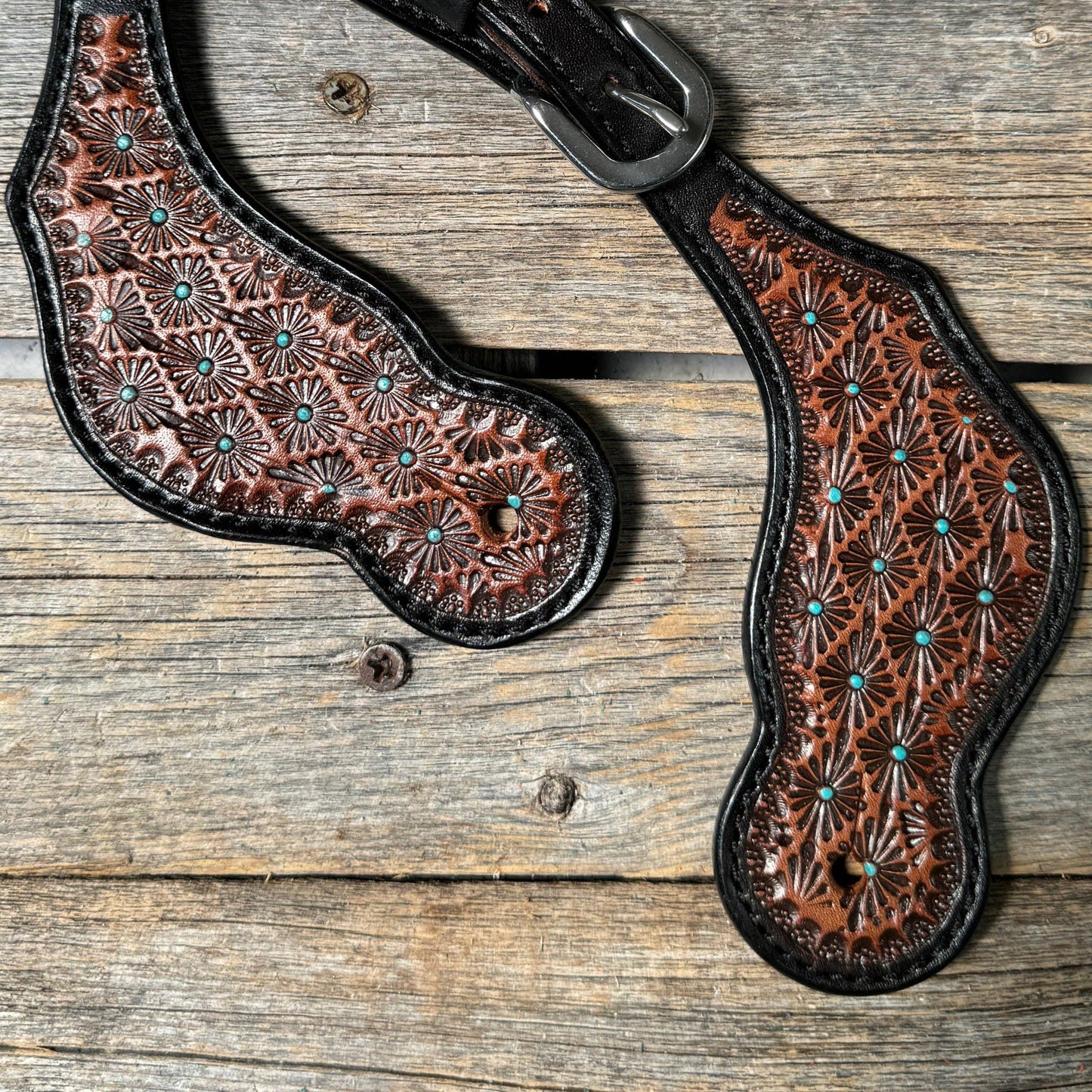 Teal Diamond Spur Straps