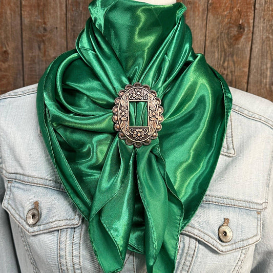 35X35" Solid Green Wild Rag